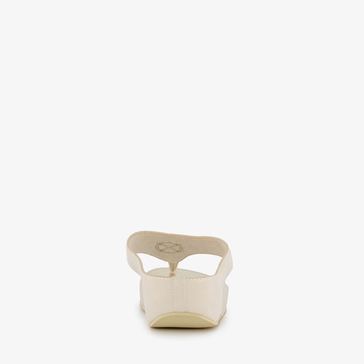 Dames teenslippers beige