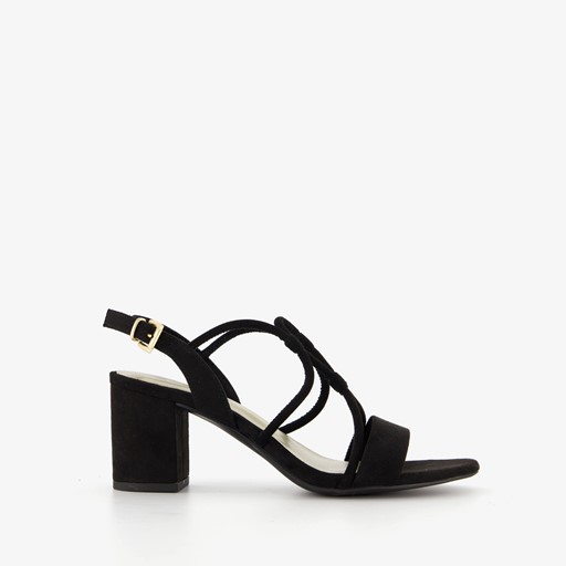 Dames sandalen met hak zwart