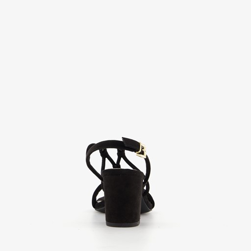 Dames sandalen met hak zwart