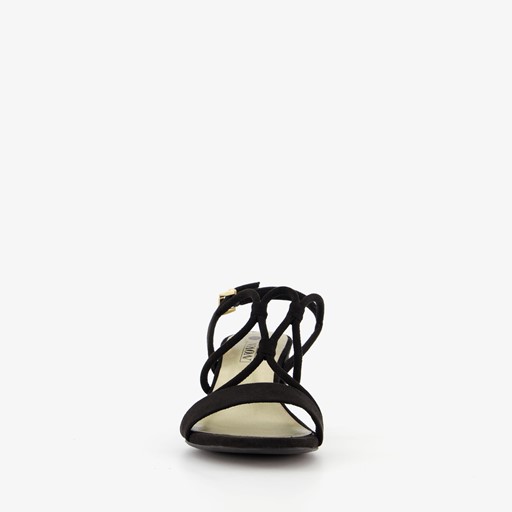 Dames sandalen met hak zwart
