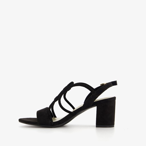 Dames sandalen met hak zwart