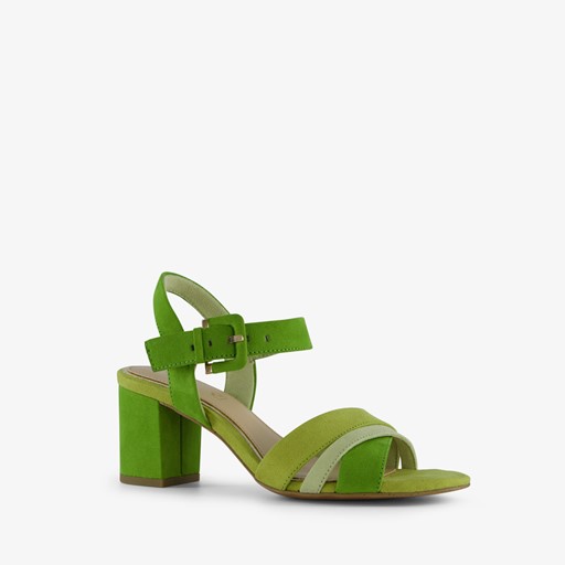 Dames sandalen met hak groen