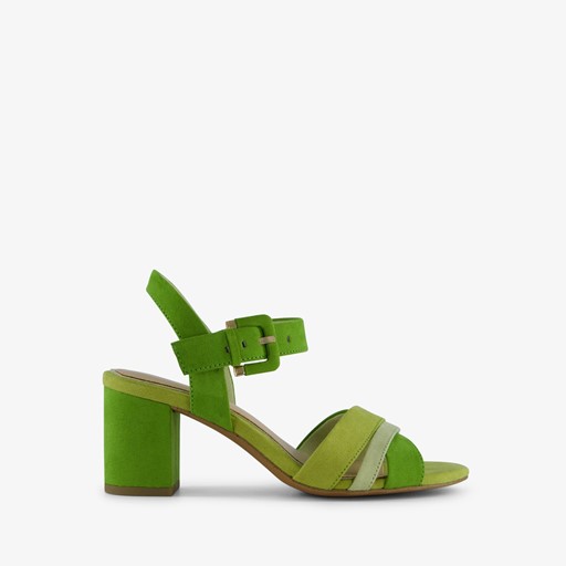 Dames sandalen met hak groen