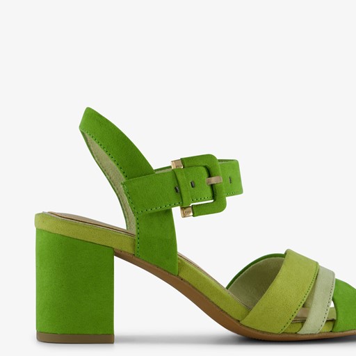 Dames sandalen met hak groen