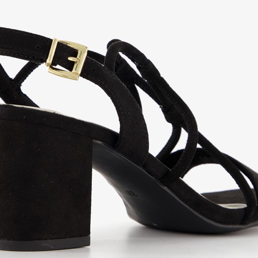 Dames sandalen met hak zwart
