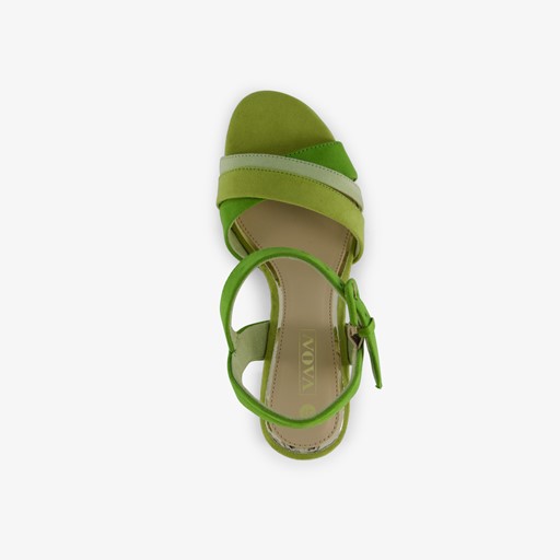 Dames sandalen met hak groen