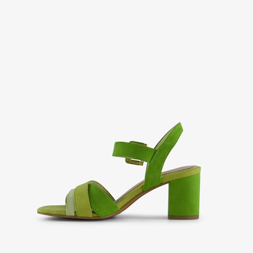 Dames sandalen met hak groen
