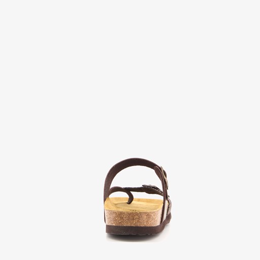 Dames bio slippers croco brons