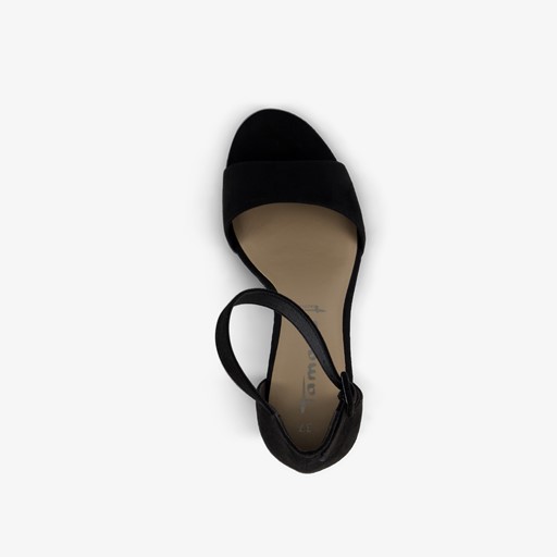 Dames sandalen met hak zwart
