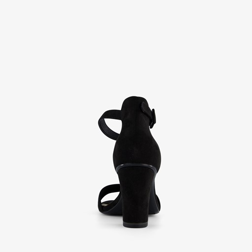 Dames sandalen met hak zwart