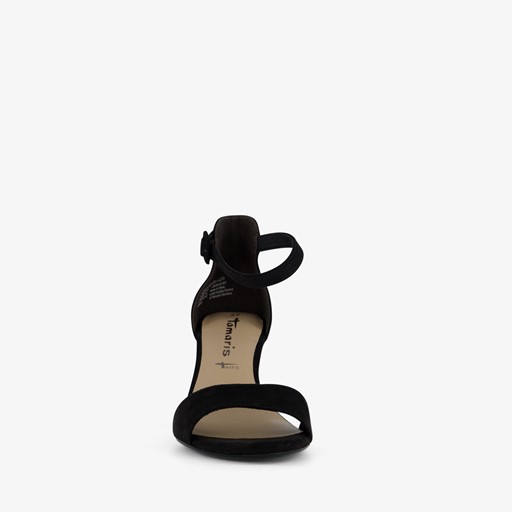 Dames sandalen met hak zwart
