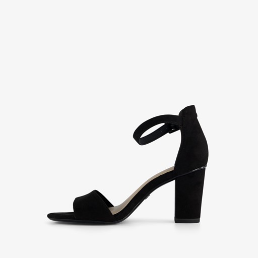 Dames sandalen met hak zwart