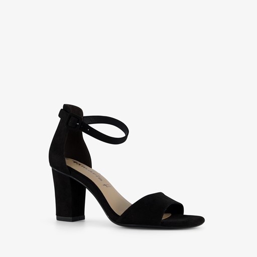 Dames sandalen met hak zwart