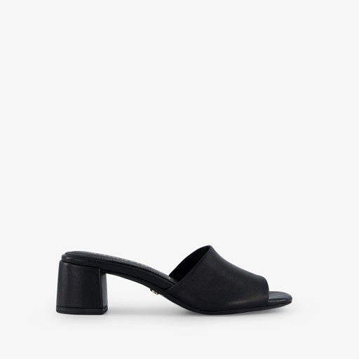 Dames muiltjes met hak zwart