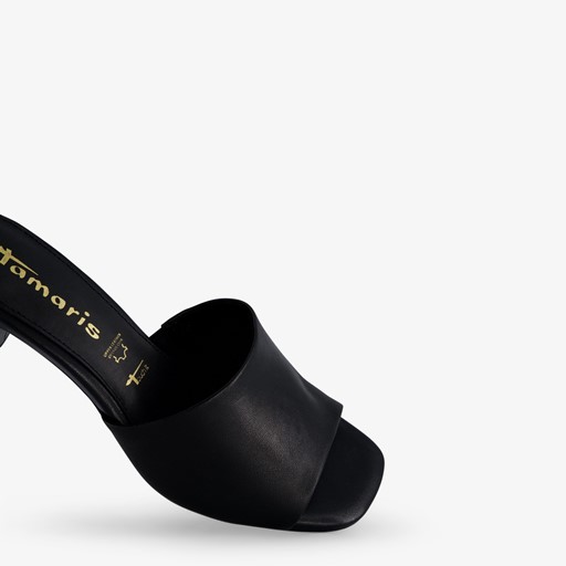 Dames muiltjes met hak zwart