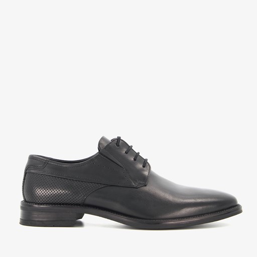 Leren heren veterschoenen zwart