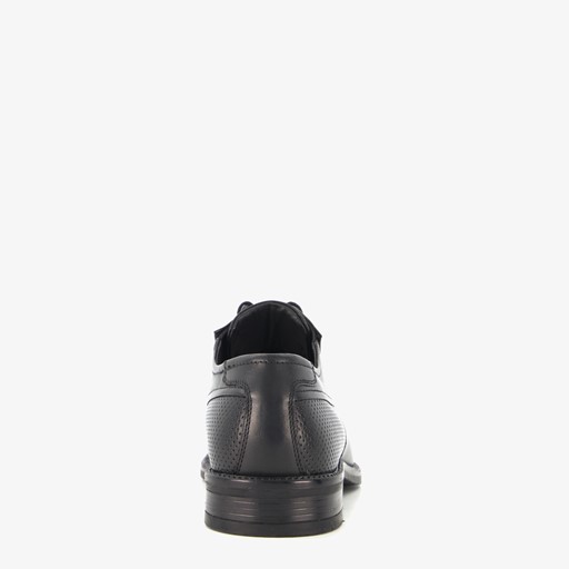 Leren heren veterschoenen zwart