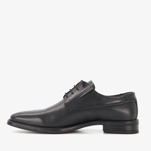 Leren heren veterschoenen zwart