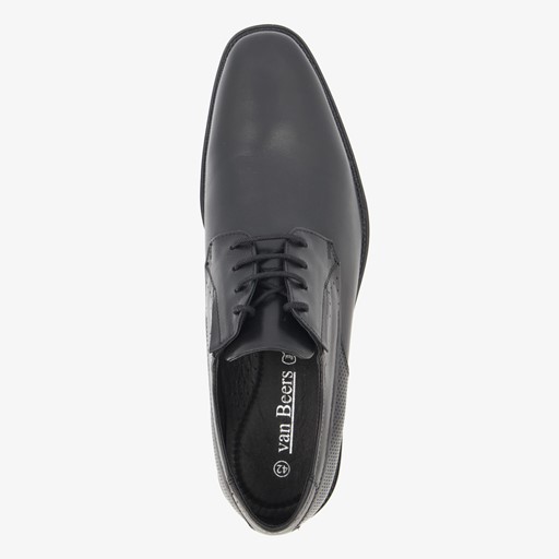 Leren heren veterschoenen zwart