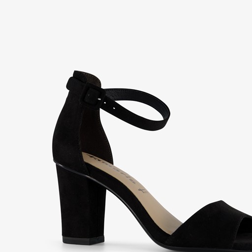 Dames sandalen met hak zwart