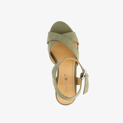 Dames sandalen met hak groen