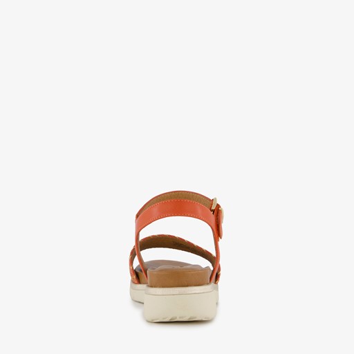 Dames sandalen oranje goud