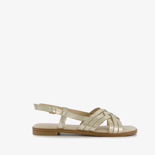 Metallic dames sandalen goud