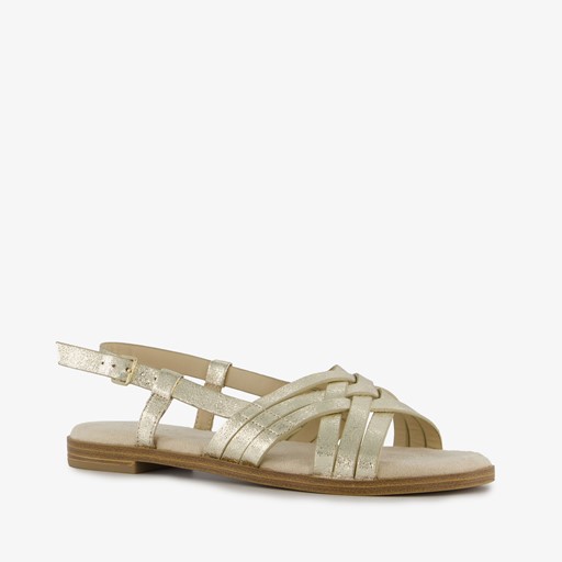 Metallic dames sandalen goud