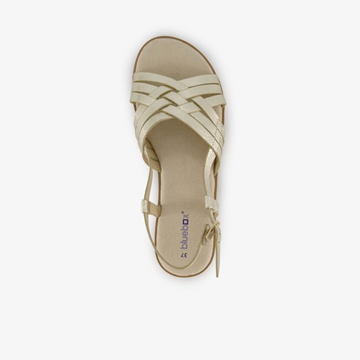 Metallic dames sandalen goud