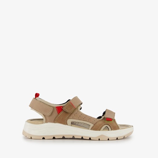 Leren dames sandalen beige