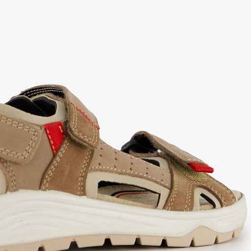 Leren dames sandalen beige