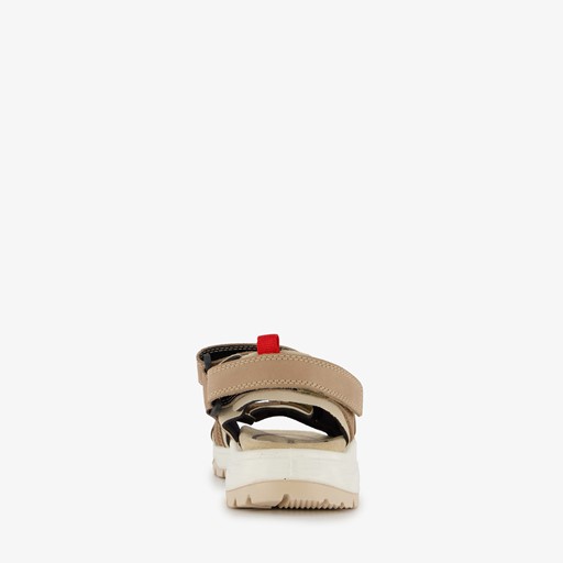 Leren dames sandalen beige