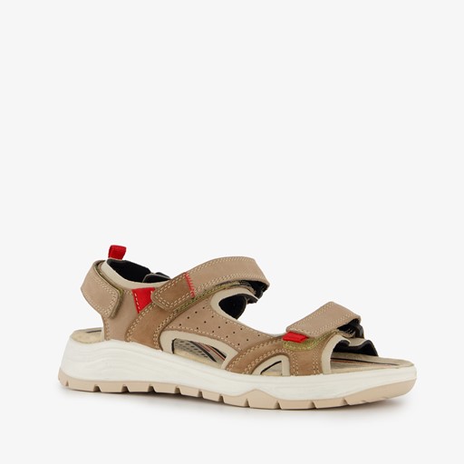 Leren dames sandalen beige