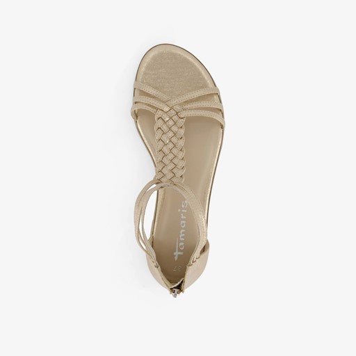 Dames sandalen champagne goud
