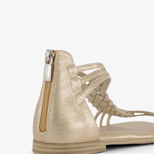 Dames sandalen champagne goud