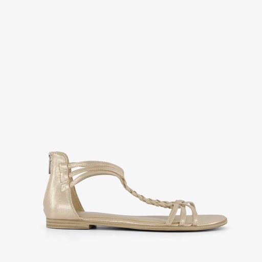 Dames sandalen champagne goud
