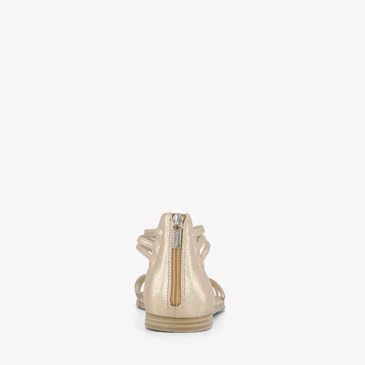 Dames sandalen champagne goud