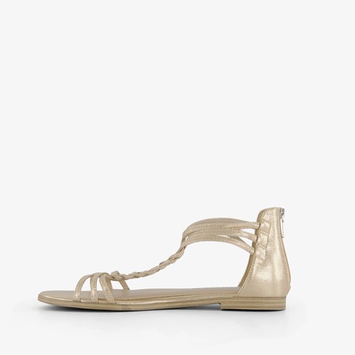 Dames sandalen champagne goud