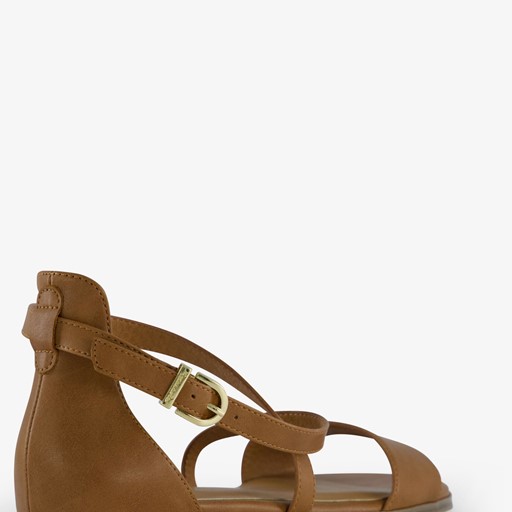 Dames sandalen cognac bruin