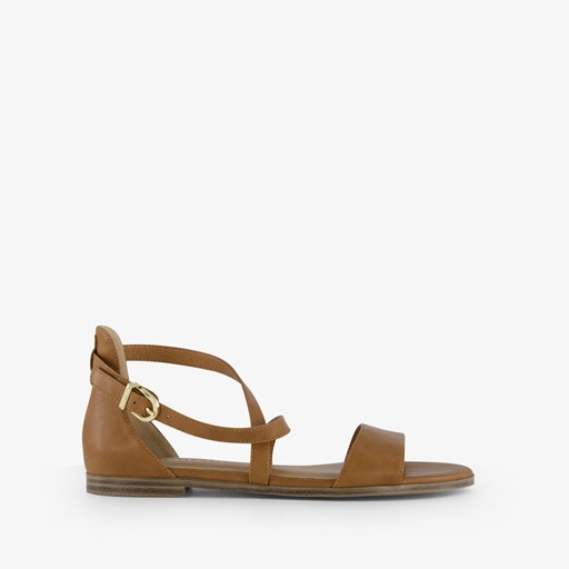 Dames sandalen cognac bruin