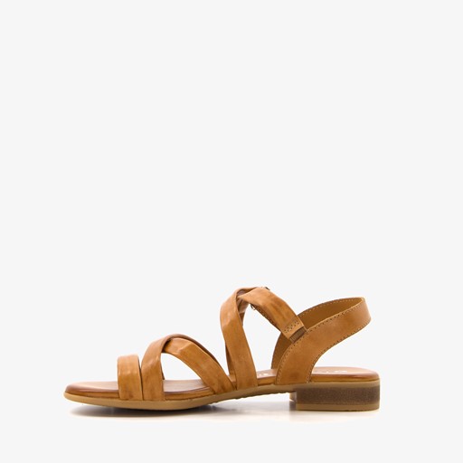 Leren dames sandalen bruin