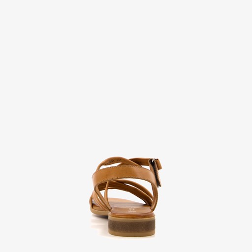 Leren dames sandalen bruin