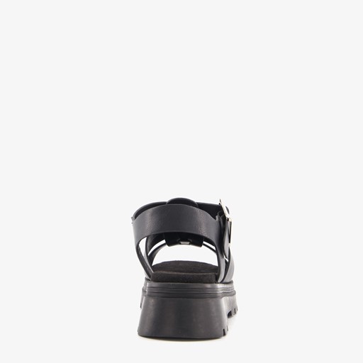 Dames vissers sandalen zwart
