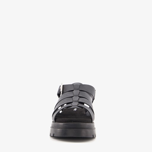 Dames vissers sandalen zwart