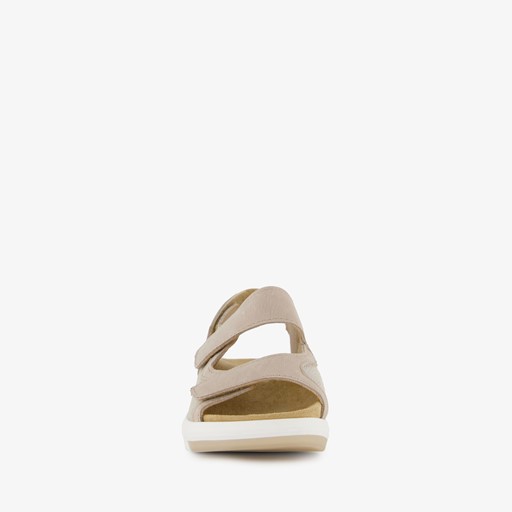 Leren dames sandalen beige