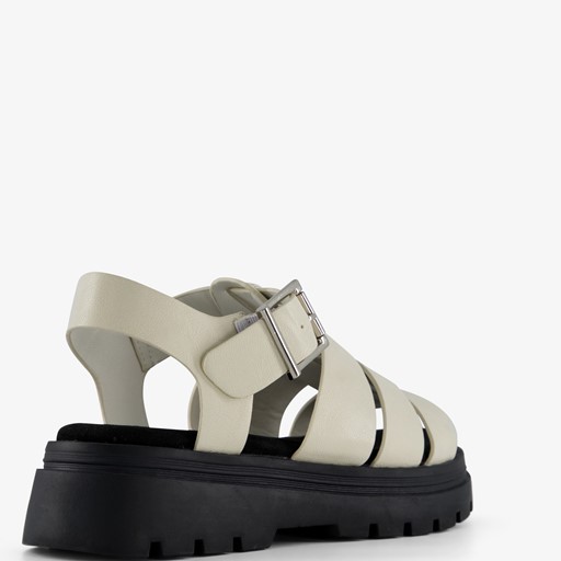 Dames vissers sandalen wit