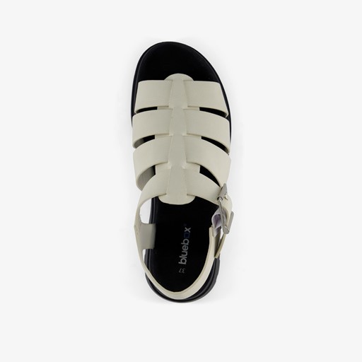 Dames vissers sandalen wit