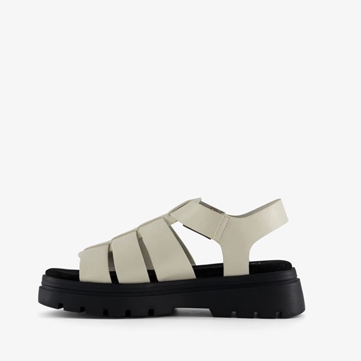 Dames vissers sandalen wit