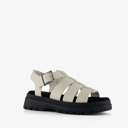 Dames vissers sandalen wit