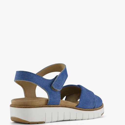 Leren dames sandalen blauw